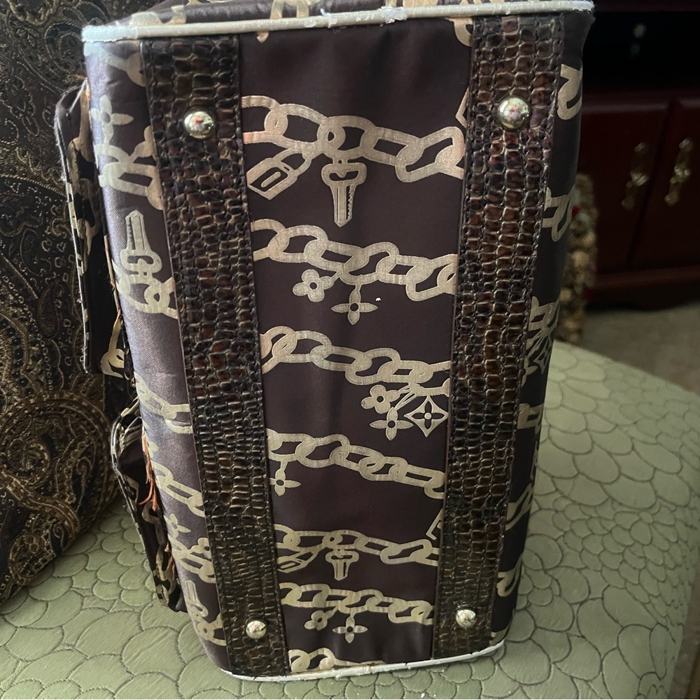 Louis Vuitton Brown and Cream Satchel - Picture 8 of 10